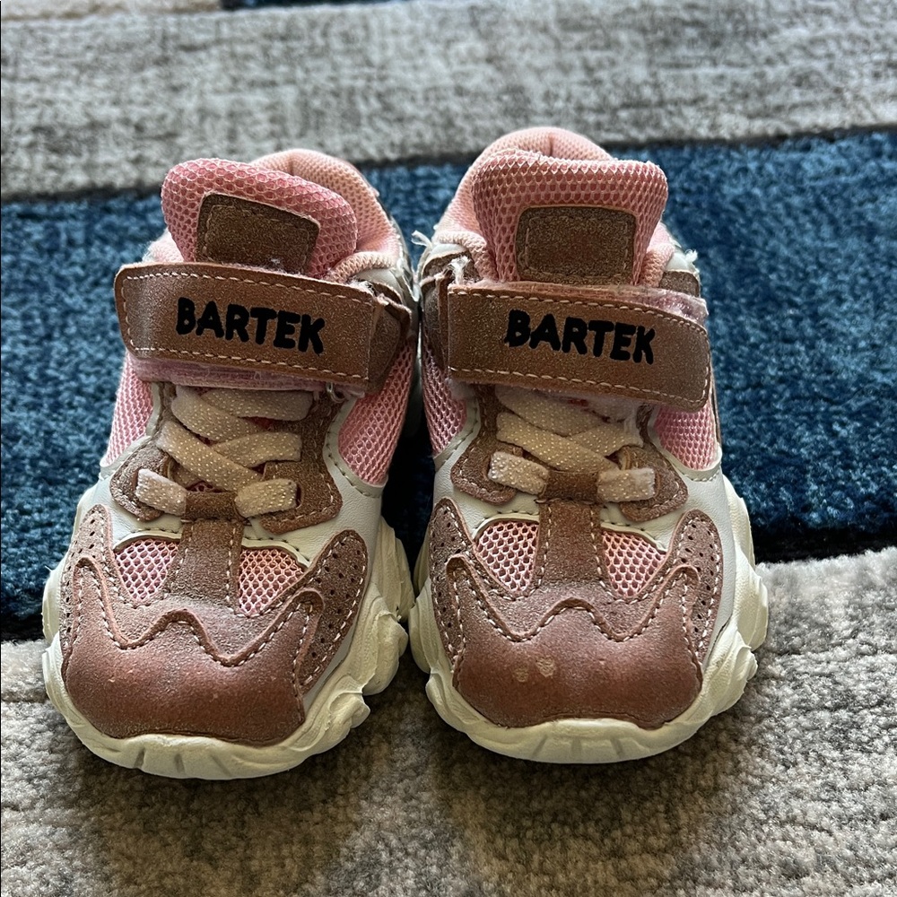 Kids Pink and Brown Shoes
